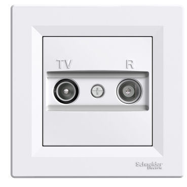 EPH3300221 - Asfora - TV/R intermediate outlet - 4dB white, Schneider Electric