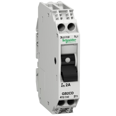 GB2CD07 - TeSys GB2 - thermal-magnetic circuit breaker - 1P + N - 2 A - Id = 26 A , Schneider Electric