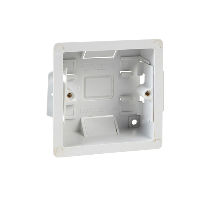 GDL1 - Exclusive Square edge white moulded - ceiling dry lining box - 1 gang - white, Schneider Electric