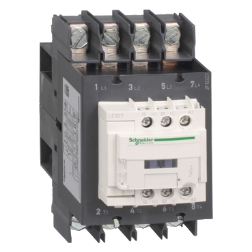 LC1DT80AM7 - TeSys D contactor - 4P(4 NO) - AC-1 - <= 440 V 80 A - 220 V AC 50/60 Hz coil, Schneider Electric