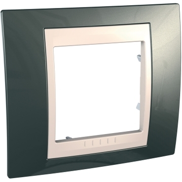 MGU6.002.524D - Unica Plus - cover frame - 1 gang - champagne/ivory, Schneider Electric