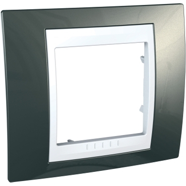 MGU6.002.824D - Unica Plus - cover frame - 1 gang - champagne/white, Schneider Electric
