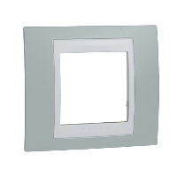 MGU6.002.870D - Unica Plus - cover frame - 1 gang - water green/white, Schneider Electric