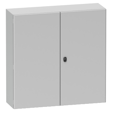 NSYS3D81030D - Spacial S3D dble plain door w/o mount.plate. H800xW1000xD300.IP55 IK10 RAL7035., Schneider Electric