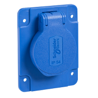 PKN61B - PratiKa socket - blue - 2P + E - 10/16 A - 250 V - French - IP54 - flush - back, Schneider Electric