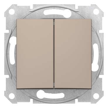 SDN0300168 - Sedna - intrerupator monopolar dublu - 10AX fara rama titan, Schneider Electric