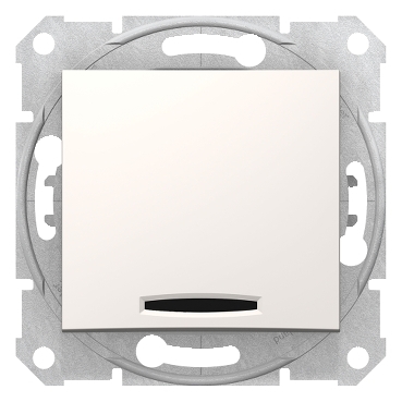 SDN0501123 - Sedna - intermediate switch - 10AX locator light, without frame cream, Schneider Electric