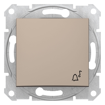 SDN0800168 - Sedna - buton monopolar - 10AX simbol sonerie, fara rama titan, Schneider Electric