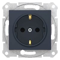 SDN3001770 - Sedna - single socket outlet, side earth - 16A screwl shutt, without frame gr