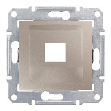 SDN4300468 - Sedna plate, single; RDM, cat5e, cat6 UTP (wo connector), titan, Schneider Electric
