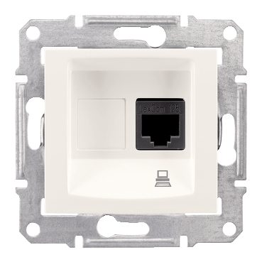 SDN4700123 - Sedna - single data outlet - RJ45 cat.6 UTP without frame cream, Schneider Electric