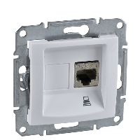 SDN4900121 - Sedna - single data outlet - RJ45 cat.6 STP without frame white, Schneider Electric