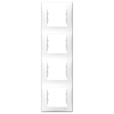 SDN5802021 - Sedna - vertical 4-gang frame - white, Schneider Electric