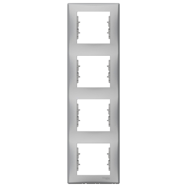 SDN5802060 - Sedna - vertical 4-gang frame - aluminium, Schneider Electric