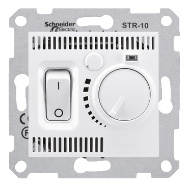SDN6000121 - Sedna - room thermostat - 10A without frame white, Schneider Electric