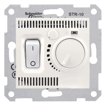 SDN6000123 - Sedna - room thermostat - 10A without frame cream, Schneider Electric
