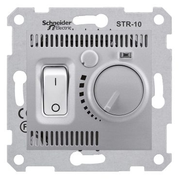SDN6000160 - Sedna - termostat camera - 10A fara rama aluminiu, Schneider Electric