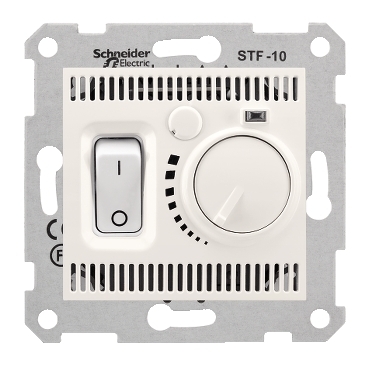 SDN6000323 - Sedna - floor thermostat - 10A without frame cream, Schneider Electric