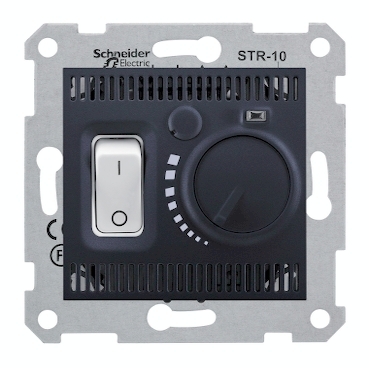 SDN6000370 - Sedna - floor thermostat - 10A without frame graphite, Schneider Electric