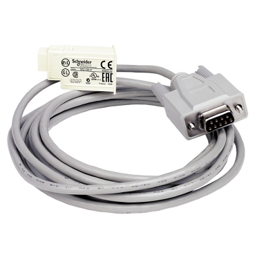 SR2CBL01 - cablu de conectare PC cu 9 pini SUB-D - pt. releu intelig. Zelio Logic - 3 m, Schneider Electric
