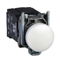 XB4BV5B1 - lampa alba completa diam.22 lentile plate cu LED integral 400V, Schneider Electric