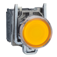 XB4BW35M5 - buton ilum. complet incastrat portoc. diam. 22, revenire cu arc, 1NO+1NC 220...240 V, Schneider Electric