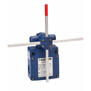 XCKVR54D1H29 - limit switch XCKVR - stay put crossed rods lever 6mm - 2x(2 NC) - slow - M20, Schneider Electric