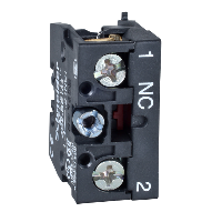 ZB2BE201 - contact block ZB2 - spring return - 1 NO - slow-break/staggered - front mounting, Schneider Electric