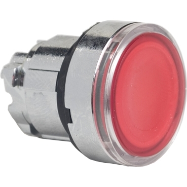 ZB4BH043 - cap buton rosu ilum. si incas. diam.22, apasare-apasare, pt. LED integral , Schneider Electric
