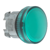 ZB4BV033 - cap de lampa pilot verde diam.22, lentila simpla, pentru LED integral, Schneider Electric (multiplu comanda: 5 buc)