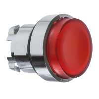 ZB4BW143 - cap de buton ilum. proeminent rosu diam. 22, revenire cu arc, pentru LED integral, Schneider Electric (multiplu comanda: 5 buc)