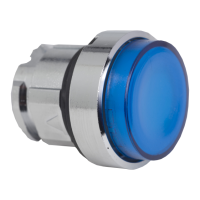 ZB4BW163 - cap luminos aparent, albastru, pentru butoane diam.22 cu revenire pt.LED integral, Schneider Electric