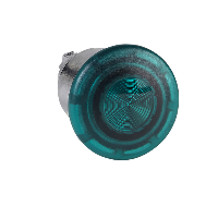 ZB4BW433 - cap de buton tip ciuperca diam.40 iluminat verde, diam.22, rev. cu arc, pt. LED integral, Schneider Electric