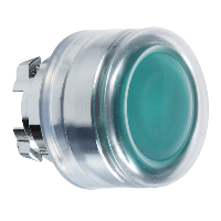 ZB4BW533 - cap de buton ilum. incastrat verde diam. 22, revenire cu arc, pt. LED integral, Schneider Electric