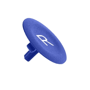 ZBA639 - blue cap marked R for circular pushbutton diam.22, Schneider Electric