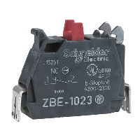 ZBE1013 - bloc de contacte simplu pentru cap diam.22 de conector Faston 1NO, Schneider Electric