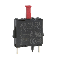 ZBE702 - bloc de contacte simplu pentru cap diam.22, pini 1 NC pt. PCB, Schneider Electric (multiplu comanda: 10 buc)