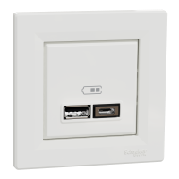EPH2700321 - Asfora, Priza dubla incarcare USB A+C 2.4A alb, Schneider Electric