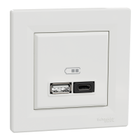 EPH2700421 - Asfora, Incarcator USB 45W tip A+C, alb, Schneider Electric