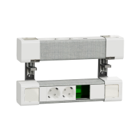 INS44404 - Unica system+, 2xprize 2P+E+USB A/C&2xprize 2P+E+spRJ, alb/gri, Schneider Electric