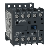 LC1K0610L7 - Contactor Tesys Lc1-K - 3 Poli - Ac-3 440 V 6 A - Bobina 200 - 208 V C.A., Schneider Electric