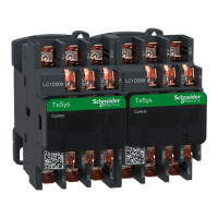LC2D099B7 - Reversing contactor, TeSys Deca, 3P(3 NO), AC-3, 0 to 440V, 9A, 24VAC 50/60Hz coil, faston terminals, Schneider Electric