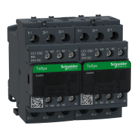 LC2D32BD - Reversing contactor, TeSys Deca, 3P(3 NO), AC-3, 0 to 440V, 32A, 24VDC coil, with electrical interlocking, Schneider Electric