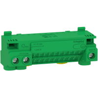 LGYT1E24 - Earth terminal block, Linergy, screw and screwless terminals, 24 holes, 3x25 mmÂ² + 21x4 mmÂ², with jumper, Schneider Electric