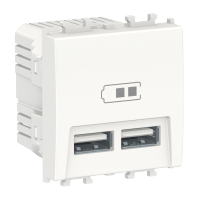 LMR9910001 - Easy Styl, Priza dubla incarcare USB, 2M, alb, Schneider Electric