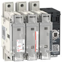 LV481413 - Switch disconnector fuse, FuPacT GSD125, 125A, 3 poles, fuse type DIN NH00, front and right side control, Schneider Electric