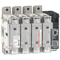 LV481414 - Switch disconnector fuse, FuPacT GSD125, 125A, 4 poles, fuse type DIN NH00, front and right side control, Schneider Electric