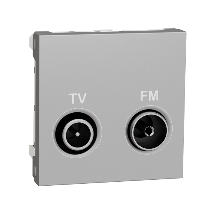 NU345130 - Noua Unica, Priza TV/FM individuala 2m aluminiu, Schneider Electric