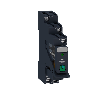 RXG12BDPV - Pre-assembled plug-in relay with socket, Schneider Electric