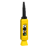XACA04834490 - Pendant control station, Harmony XAC, empty, plastic, yellow, 4 push buttons, Schneider Electric